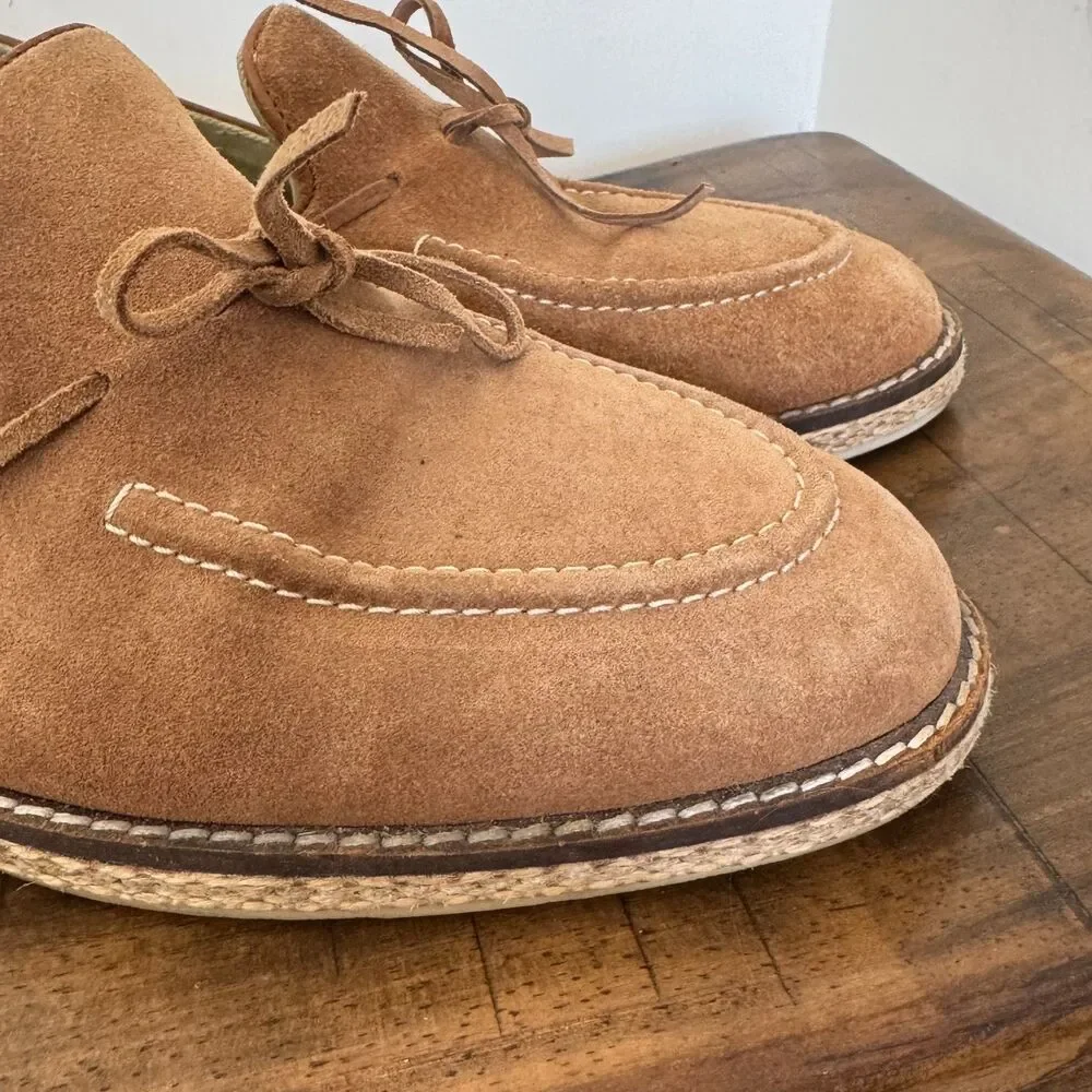 Steve Madden Suede Slip On Loafers Men's Size 8.5 Brown Moc Toe Casual Shoes